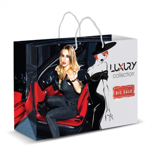 Full Colour Extra Large Laminated Paper Bags printed
